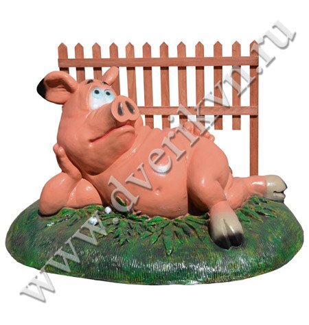 фигура свинья, садовая фигура свинья, фигуры животных, крупные фигуры, фигуры больших размеров, декоративная крышка люка, парковые скульптуры, декор для дачи, фигура свинья фото, купить фигуру свинья