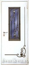 элементы ковки для металлических дверей, изготовление кованных дверей, дверь кованная ДК-24, стальные двери ковка, эксклюзивные двери, двери с ковкой, кованные двери со стеклом, металлические двери с ковкой, двери со стеклопакетом